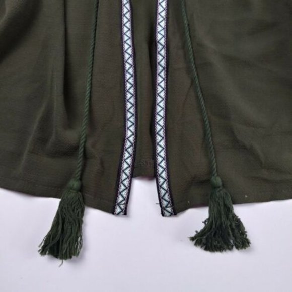 Arianna By Howard's Green Embroidered Shirt S/M - Picture 6 of 8